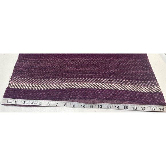 Chaps Brand Striped Purple Sweater 3/4 Sleeves Cotton Blend Women's Size Large - Picture 7 of 11